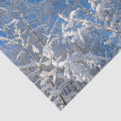 木々が雪に覆われた冬の青空の風景 薄葉紙 (詳細)