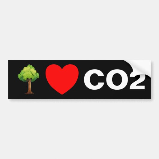 木々がCO2を愛する バンパーステッカー (正面)