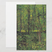 『木々と下草』（ポスト印象派） 便箋 (正面/裏面)