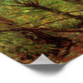 木々と低成長ヴァンゴッホファインアート ポスター (角)