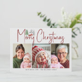 木々と冬の風景、雪の写真クリスマス シーズンカード (スタンド正面)