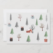 木々と冬の風景、雪の写真クリスマス シーズンカード (裏面)