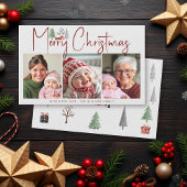 木々と冬の風景、雪の写真クリスマス シーズンカード