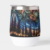 木々と夜空を持つ神秘的なエーテル芸術 (右面)