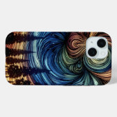 木々と夜空を持つ神秘的なエーテル芸術 Case-Mate iPhoneケース (裏面 (横))