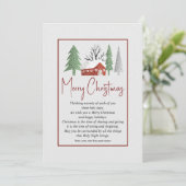 木々と雪のクリスマスと冬の風景 シーズンカード (スタンド正面)