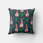 木々と雪の結晶と可愛いクリスマス格言 クッション (裏面)