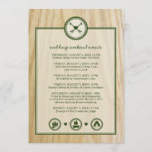 木々に囲まれたウェディング＆グランピングの招待状 プログラム (裏面)