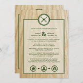 木々に囲まれたウェディング＆グランピングの招待状 プログラム (正面/裏面)