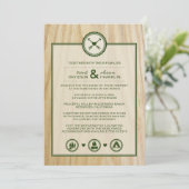 木々に囲まれたウェディング＆グランピングの招待状 プログラム (スタンド正面)