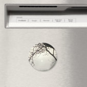 木々に囲まれた白い空と太陽 マグネット (インサイチュ (食洗機))