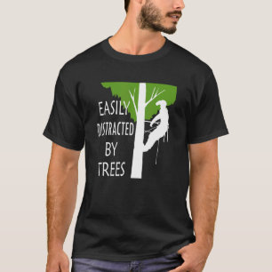 木々に簡単に気を散らす皮肉なアーボリストの木の蘇 Tシャツ