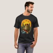 木々のアウトドアハイキングバックパックマウンテンハイカーブーツ Tシャツ (正面フル)
