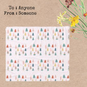 木々のクリスマスフォレストのモダン出現 フリースブランケット