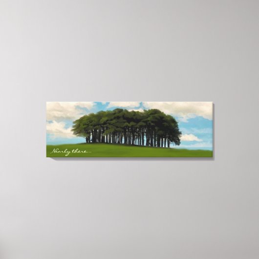 木々のコルニッシュのドライブのランドマーク キャンバスプリント (正面)