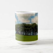 木々のコルニッシュのドライブのランドマーク モーフィングマグカップ (中央)