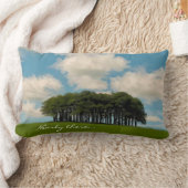 木々のコルニッシュのドライブのランドマーク ランバークッション (ブランケット)