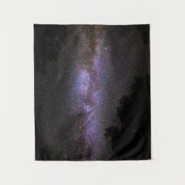 木々のシルエットを持つ天の川 タペストリー