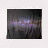 木々のシルエットを持つ天の川 タペストリー (正面(横))