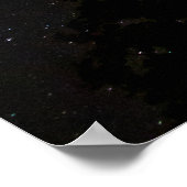 木々のシルエットを持つ天の川 ポスター (角)