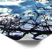 木々のドラマチックな空のポスター ポスター (角)