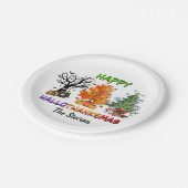 木々のハッピーハロサンクサス ペーパープレート (アングル)