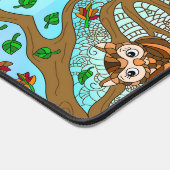 木々のフクロウ曼荼羅 デスクマット (コーナー)