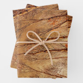 木々のヴィンテージ茶色オレンジウッドランドフォレスト ラッピングペーパーシート (インサイチュ)