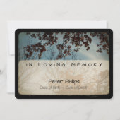 木々のヴィンテージ記念悔やみや弔慰ありがとう私 サンキューカード (正面)