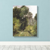 木々の下に1864 (油搭載) キャンバスプリント (インサイチュ (ウッドフロア))