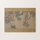 木々の中のキジ – 四季の花 ジグソーパズル (横)