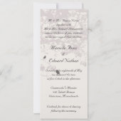 木々の中の愛の鳥 招待状 (裏面)