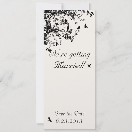 木々の中の愛の鳥 招待状 (正面)