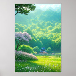 木々の中の神殿 ポスター