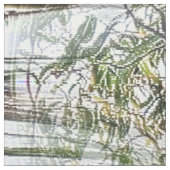 木々の中の鳥…布 ファブリック (クローズアップ)