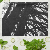 木々の中を見上げる キッチンタオル (折り畳み)