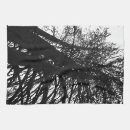木々の中を見上げる キッチンタオル