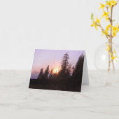 木々の向こうに…... カード (黄色い花)