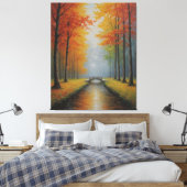 木々の川にかかる橋 キャンバスプリント (インサイチュ (寝室))