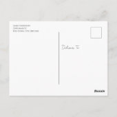 木々の森の家族のクリスマスの挨拶 ポストカード (裏面)