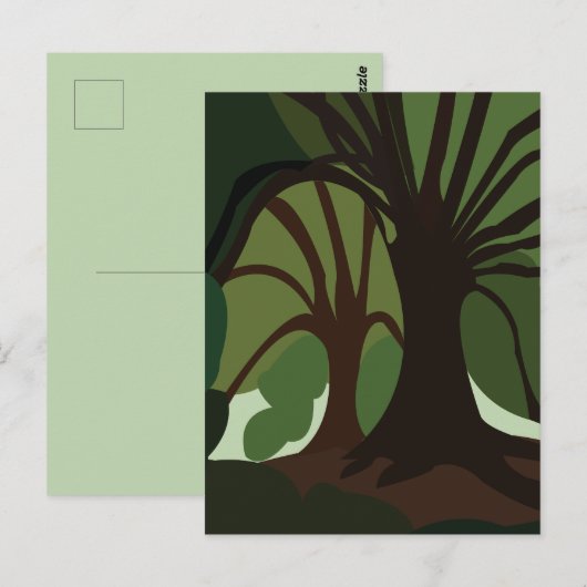 木々の植物学的な自然 ポストカード (正面/裏面)