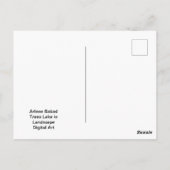 木々の湖を風景に ポストカード (裏面)