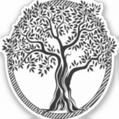 木々の生き生きしたスピリチュアル シール (正面)
