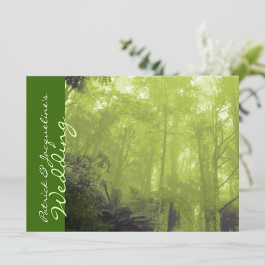 木々の結婚式の招異教の待の写真の精神 招待状 (スタンド正面)