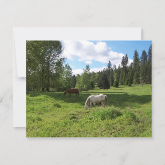 木々の緑に覆われた谷の聖書の詩の勇気付けられるカード カード (正面)