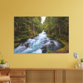 木々の美しい轟音の河林 キャンバスプリント (インサイチュ (リビング))