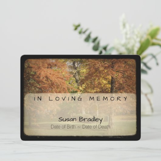 木々の記念悔やみや弔慰ありがとう文字2 招待状 (スタンド正面)