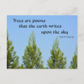 木々の詩カフリルガブラン引用文写真 ポストカード (正面)