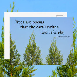 木々の詩カフリルガブラン引用文写真 ポストカード