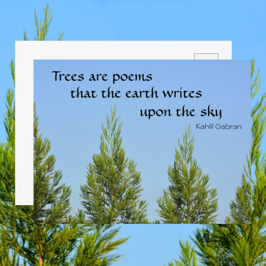 木々の詩カフリルガブラン引用文写真 ポストカード
